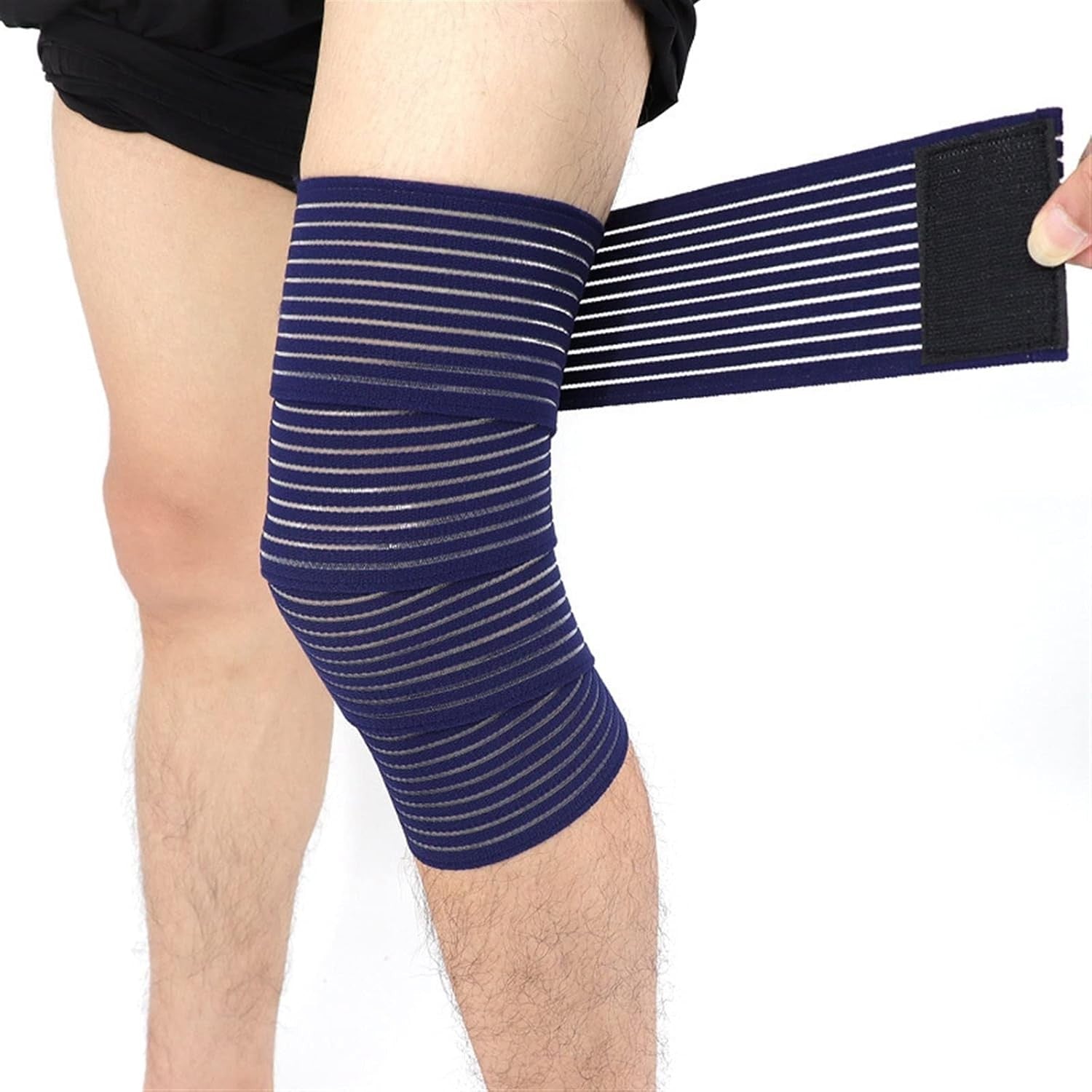 Orteza Elastica, Kadeny, Pentru Picior/Mana, cu Prindere Velcro, 7.5 x 180 cm, din Nailon, Albastru