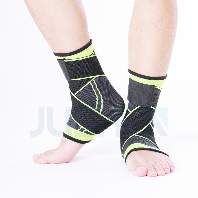 Orteza pentru Glezna, Kadeny, cu Benzi Elastice de Fixare, 24 x 10.5 cm, din Nailon, Negru/Verde