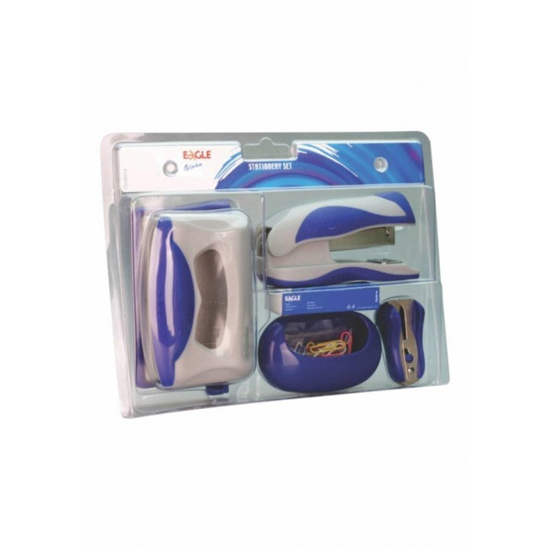 Set accesorii de birou Eagle Alpha J5023CH, albastru