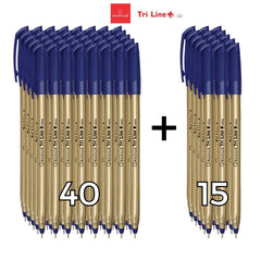 Pachet PROMO - 55x Pix Radius Tri Line Gold, 1.0mm, albastru 40+15 gratuit
