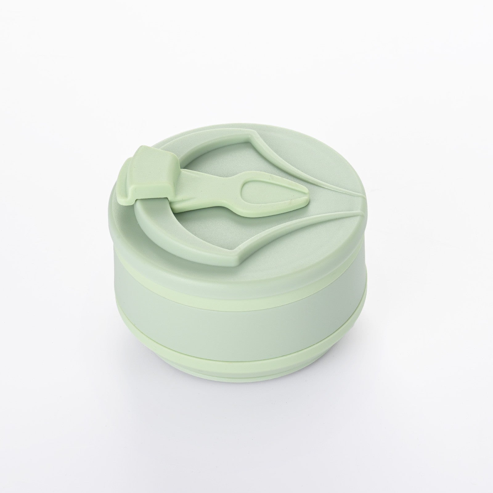 Pahar pliabil din silicon Kaveny, pentru calatorii, camping, 350 ml,  8.2x6.3x9.1 cm, verde