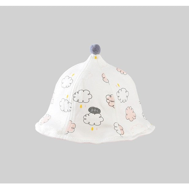 Palarie de Protectie pentru Bebelusi, Kaveny, Model cu Norisori Roz, Pescareasca, de Primavara si Toamna, cu Masca si Fermoar, 48 cm, pentru 6-12 Luni, Roz
