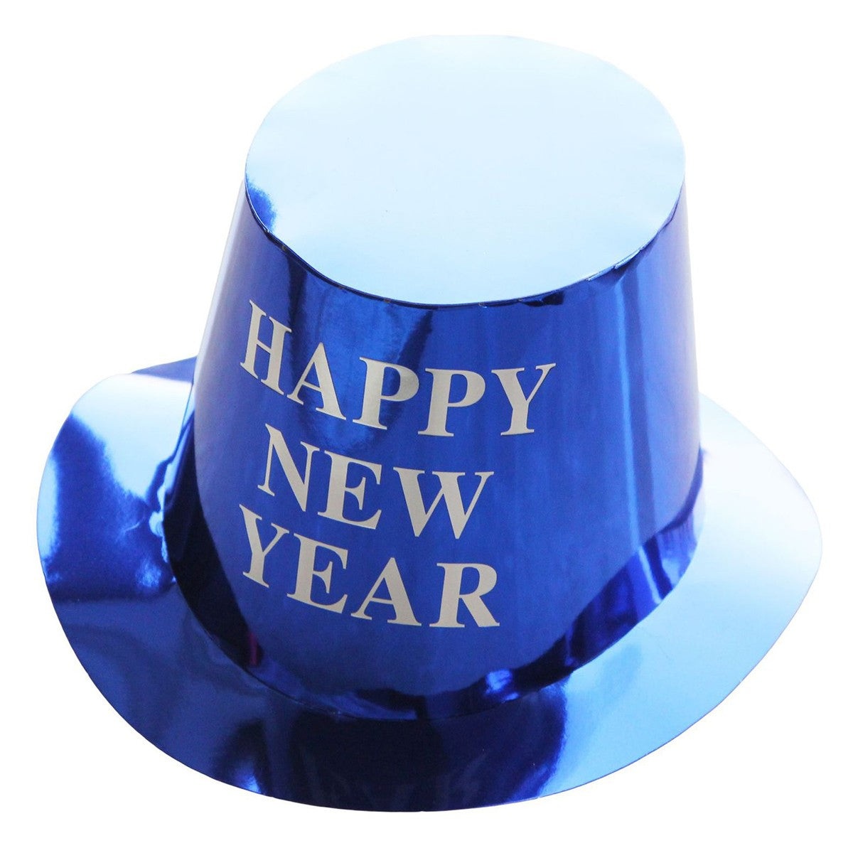 Palarie Happy New Year pentru Revelion, Kaveny, Palarie Festiva de Anul Nou, Palarie Magica din Hartie, 29 x 25 x 15.5 cm Colorata Sclipitor Albastru