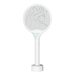 Paleta Electrica pentru Tantari, Muste si Tantari 2in1, Kadeny, Reincarcabila, Incarcare USB, 2600V, Plastic, Casa si Gradina, Anti-insecte, Stand, 23x51 cm, Alb