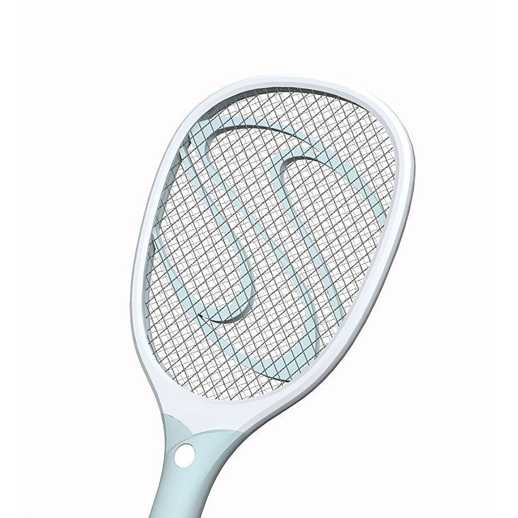 Paleta Electrica pentru Tantari, Muste sau Insecte LED, Kadeny, Reincarcabila, Incarcare USB, Plastic, Casa si Gradina, Anti-insecte, Alb-Albastru