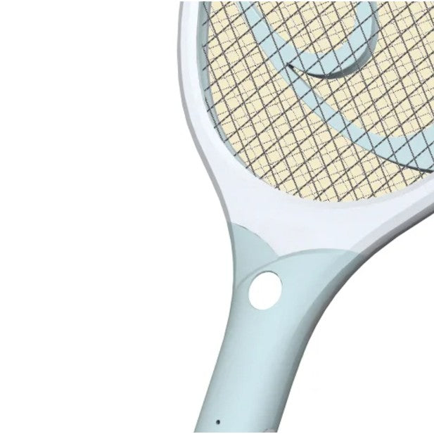 Paleta Electrica pentru Tantari, Muste sau Insecte LED, Kadeny, Reincarcabila, Incarcare USB, Plastic, Casa si Gradina, Anti-insecte, Alb-Albastru