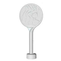 Paleta Electrica pentru Tantari, Muste si Tantari 2in1, Kadeny, Reincarcabila, Incarcare USB, 2600V, Plastic, Casa si Gradina, Anti-insecte, Stand, 23x51 cm, Gri