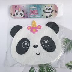 Suport pentru Pahar, Kadeny, Model Urs Panda, din PVC, 18.5x16 cm, Rezistent la Caldura, Alb/Negru