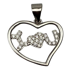 Pandantiv Argint 925 Inima I love u, 1.89 g