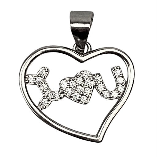 Pandantiv Argint 925 Inima I love u, 1.89 g