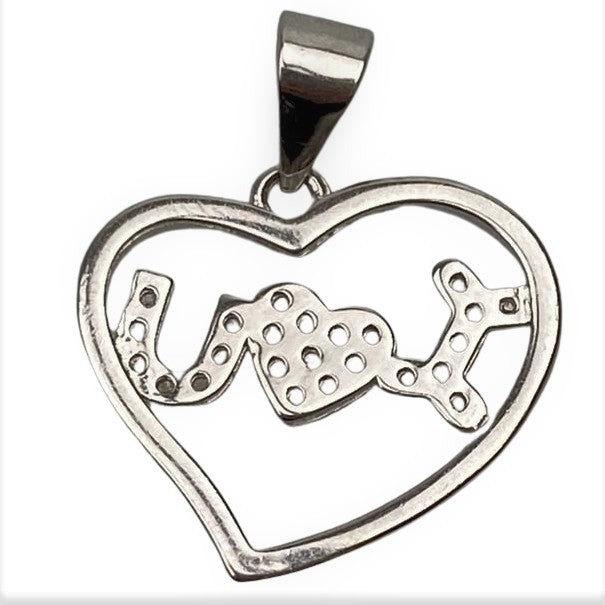 Pandantiv Argint 925 Inima I love u, 1.89 g