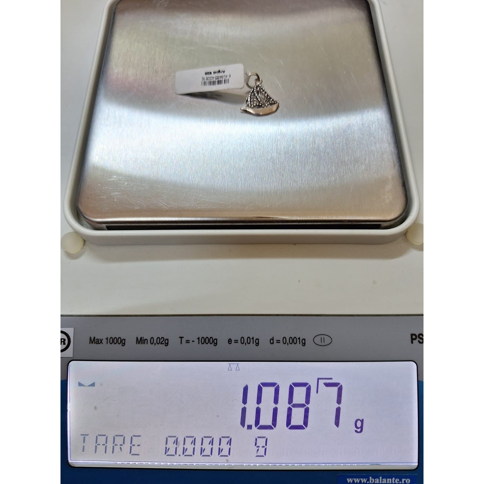 Pandantiv din Argint 925, 1.1 g, Barca Filigran
