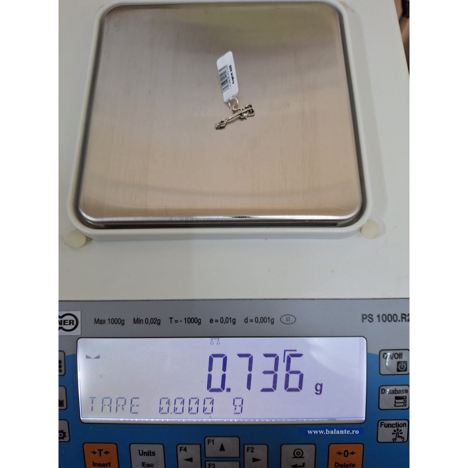 Pandantiv din Argint 925 Chitara, 0.69 g