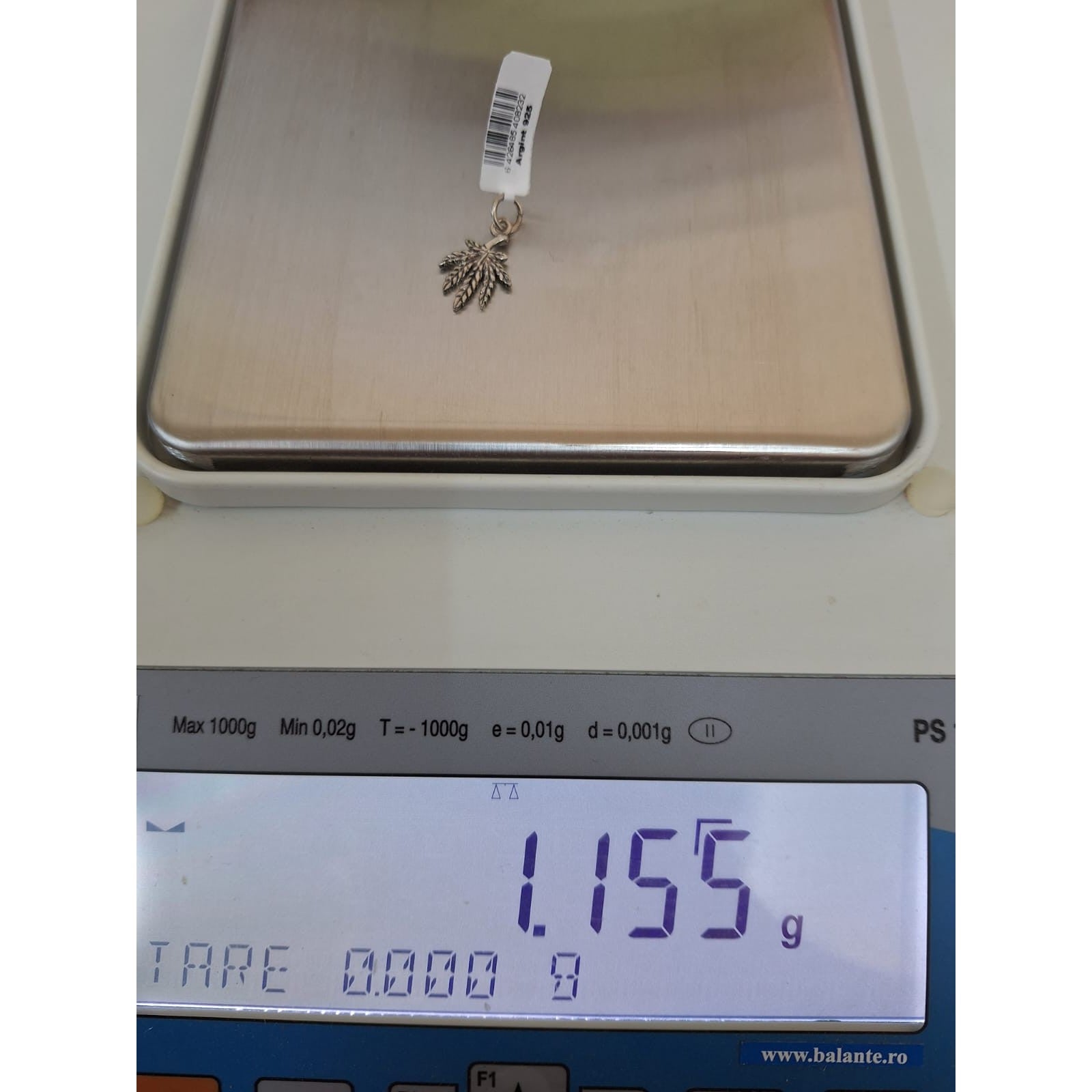 Pandantiv din Argint 925, 1 g, Frunza