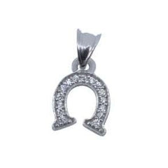 Pandantiv din Argint 925 Potcoava cu Pietre, 0.66 g