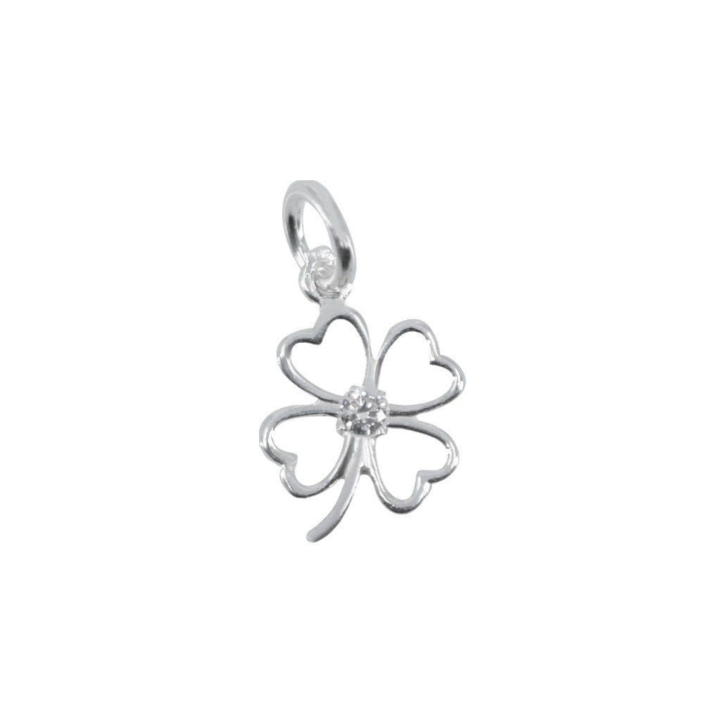 Pandantiv Argint 925 Jolie Silver Trifoi cu Piatra, 0.81 g
