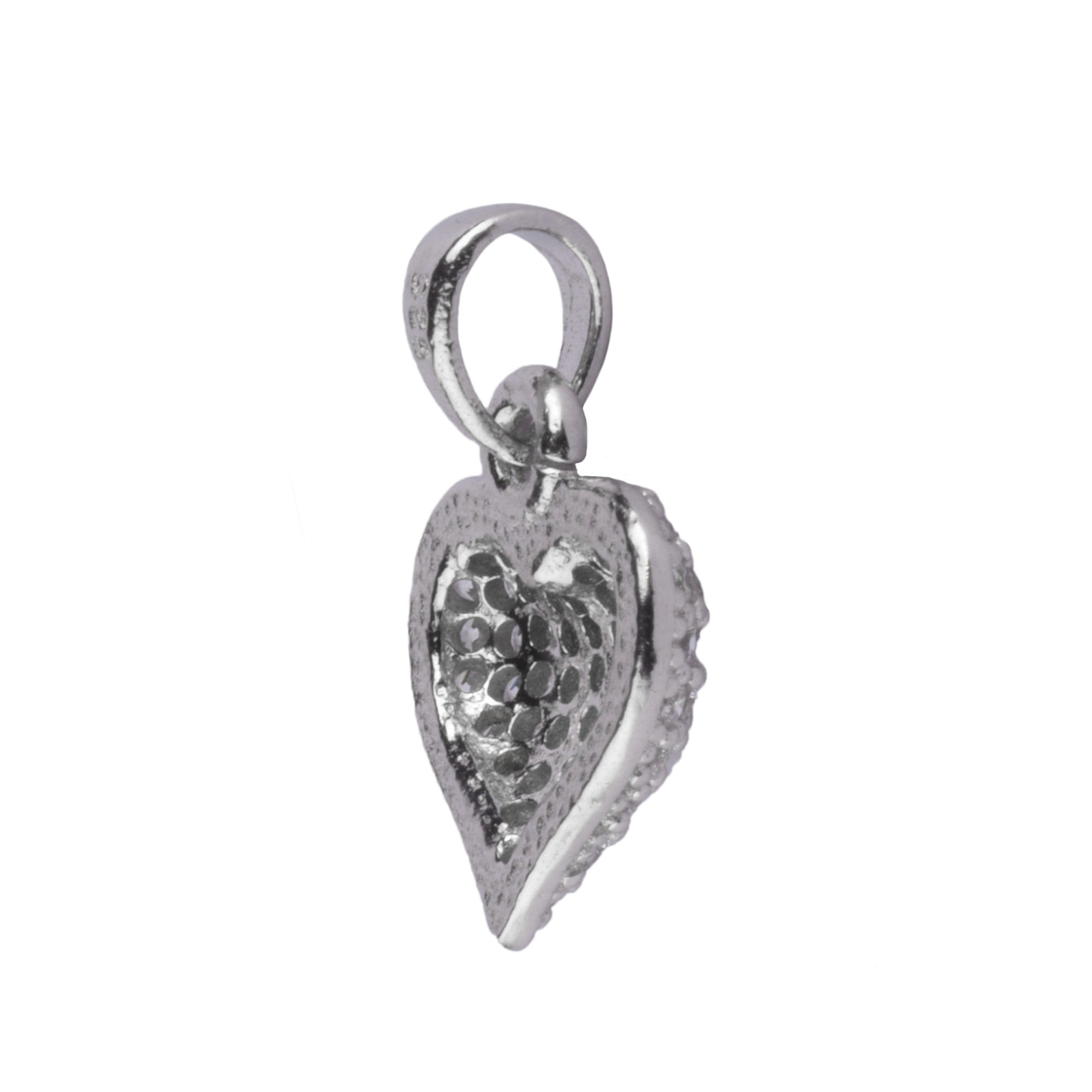 Pandantiv Inima cu Pietre, Argint 925, 1.63 g