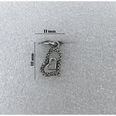 Pandantiv, Jolie Silver, Argint 925, Model Inima in Inima, 0.9 g, 18x11 mm