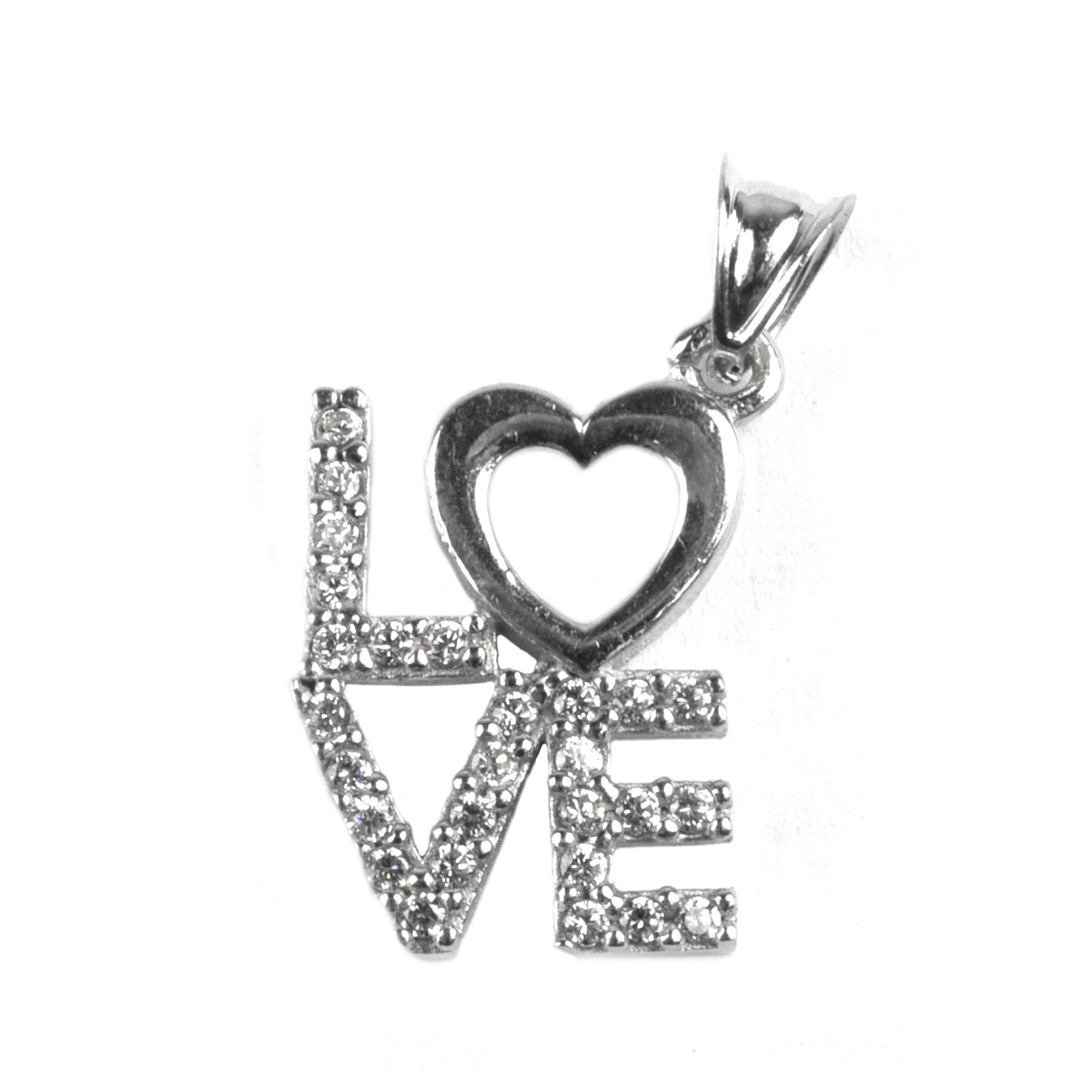 Pandantiv Love, Argint 925, 2 x 1 cm