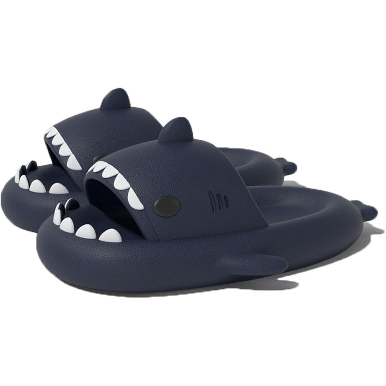 Papuci Tip Rechin, Kaveny, Unisex, din Spuma EVA, Talpa Groasa Antiderapanta, Rezistenti la Uzura, Marime 40-41, Albastru Inchis