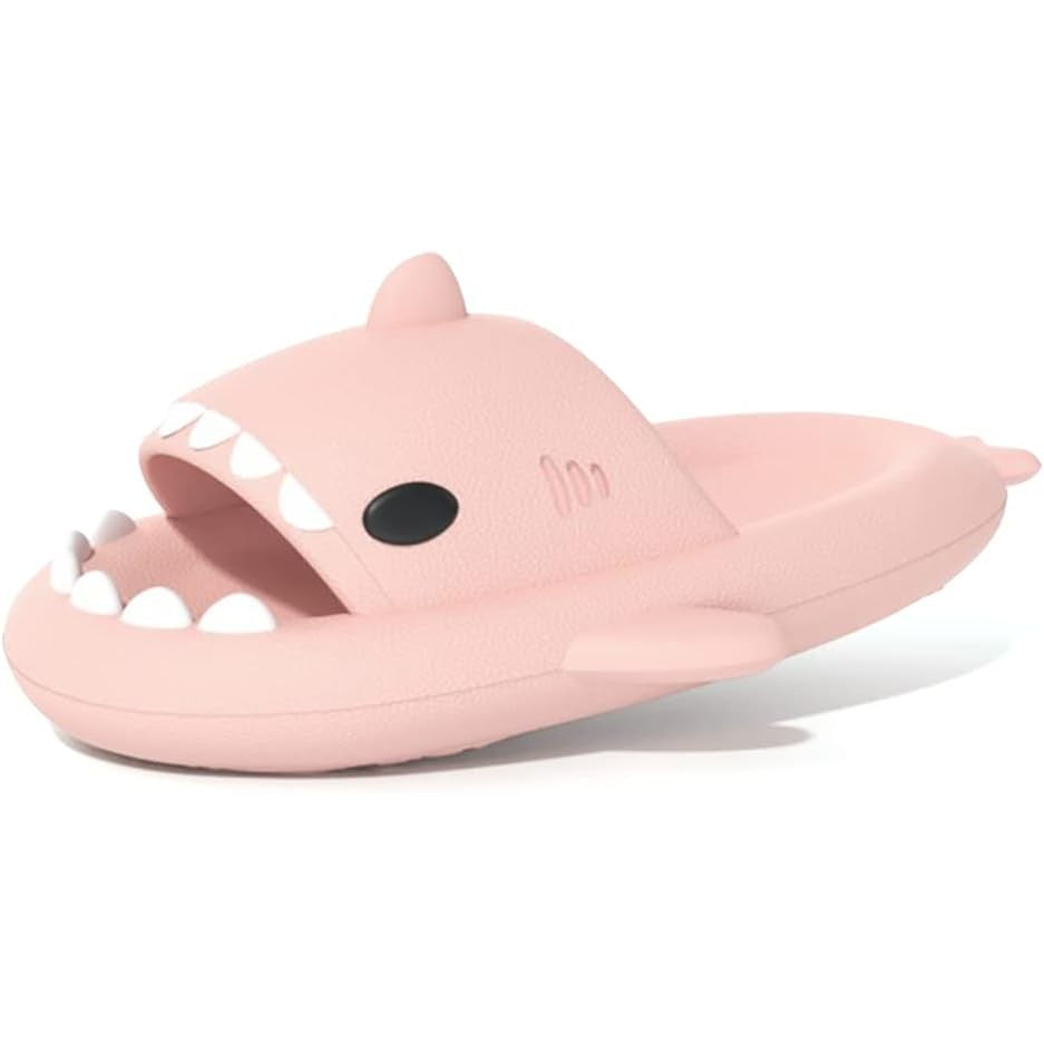 Papuci Tip Rechin, Kaveny, Unisex, din Spuma EVA, Talpa Groasa Antiderapanta, Rezistenti la Uzura, Marime 38-39, Roz