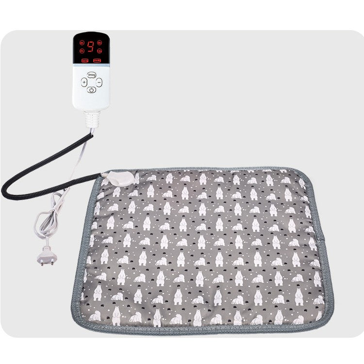 Patura electrica pentru animale de companie, Kaveny, perna pentru caini, 45 x 45 cm, 28 W, 3 trepte de reglaj, perna pentru pisici, Anti-Alunecare, Gri