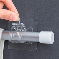 Set 2 Carlige Adezive Transparente, Kaveny, Rezistente la Apa, 5 kg, Plastic, 6x6x4 cm