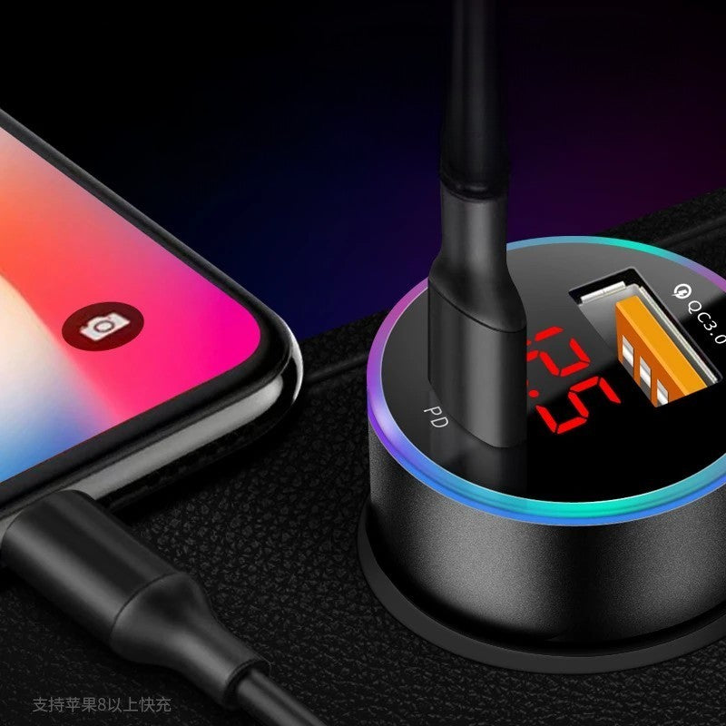 Incarcator Auto 2 in 1, Kadeny, Port USB Fast Charge QC3.0 si Type C, PD 20W, Negru