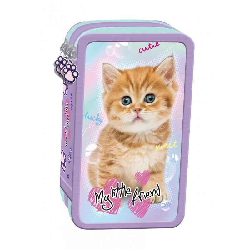 Penar echipat St.Majewski St.Right My Little Friend Cat, 3 fermoare, roz, 43 de piese, 668876