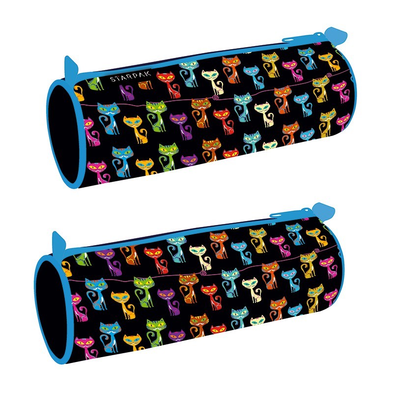 Penar neechipat Starpak Cats, 1 fermoar, negru cu pisici, 396143