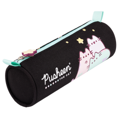 Penar neechipat St.Majewski Pusheen, 1 fermoar, negru cu verde pastel, cilindric, 663222