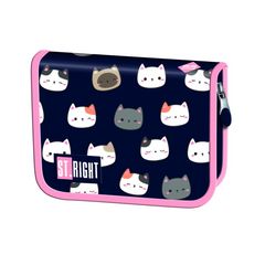 Penar neechipat St.Majewski St.Right Cute Kitties, 1 fermoar, 2 extensii, bleumarin cu roz, PC03 / 664328
