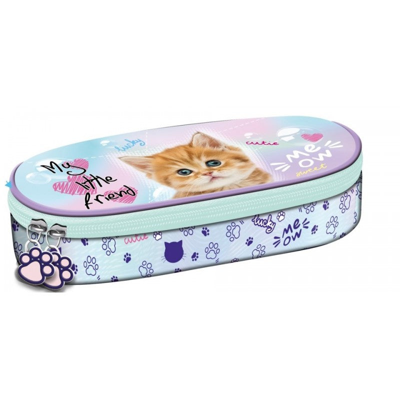 Penar neechipat St.Majewski St.Right My Little Friend Cat, 1 fermoar, roz cu bleu, PC01 / 668814