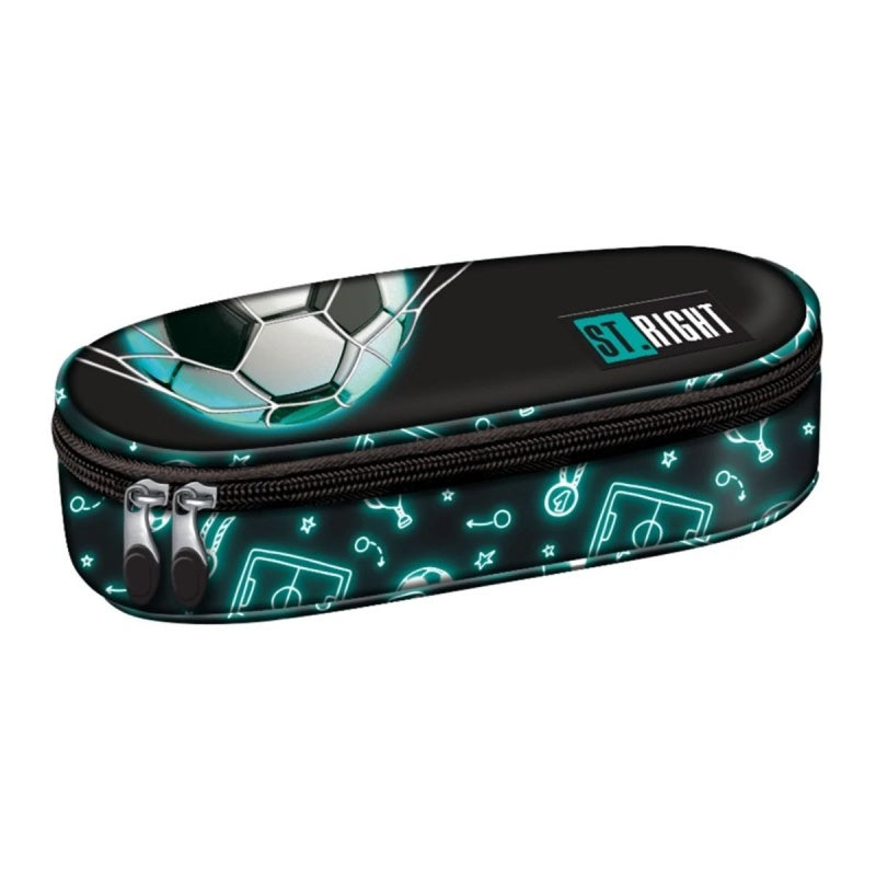 Penar neechipat St.Majewski St.Right Neon Football, 1 fermoar, 1 extensie, negru cu bleu