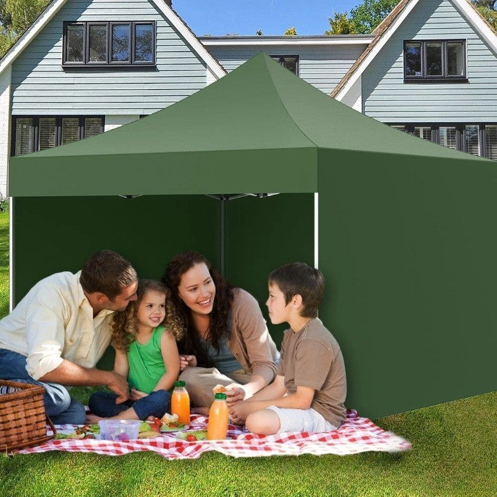 Perete Lateral Cort Evenimente 18 m, Kaveny, material textil oxfort 700D Verde