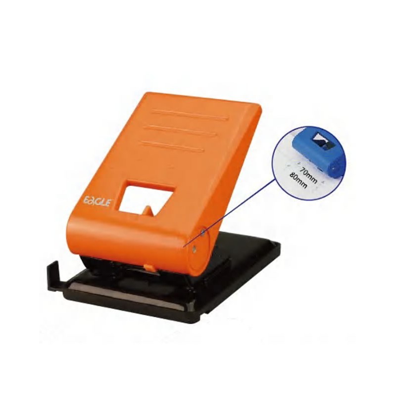 Perforator Eagle 837XL, 50 coli, perforatii ajustabile 7-8 cm, plastic, negru