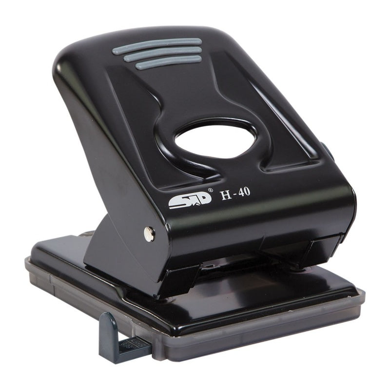 Perforator STD H-40, 40 coli, plastic, negru