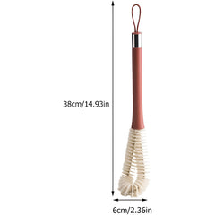 Perie de Curatat Pahare, Sticle, Biberoane, Kadeny, cu Maner Lung, Uz Casnic, Silicon, Ergonomic, 3.9x5.4x38.5cm, Rosu