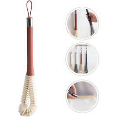 Perie de Curatat Pahare, Sticle, Biberoane, Kadeny, cu Maner Lung, Uz Casnic, Silicon, Ergonomic, 3.9x5.4x38.5cm, Rosu