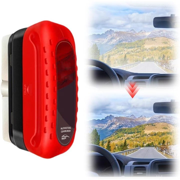 Perie Multifunctionala Auto Kadeny, pentru Indepartarea Urmelor de pe Parbriz si Oglinzi, Anti-Aburire, Rosu