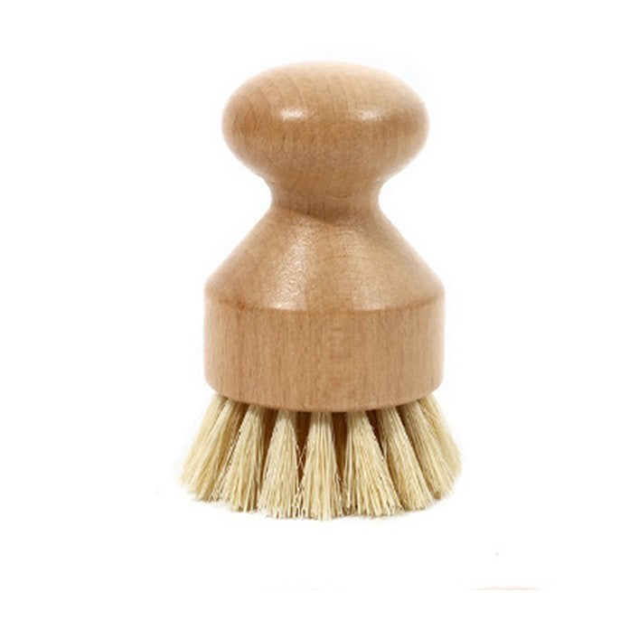 Perie de Curatat Vase si Alimente, Kadeny, din Lemn de Bambus, 8 x 5 cm, Perie din Sisal, Maro