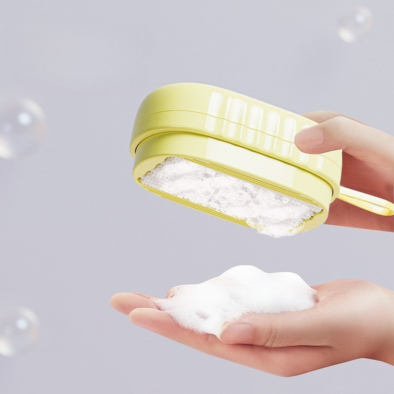 Perie de Spalat Haine, Kadeny, cu Dispenser pentru Detergent, 4 Perii de Curatare, din ABS + PS, Galben