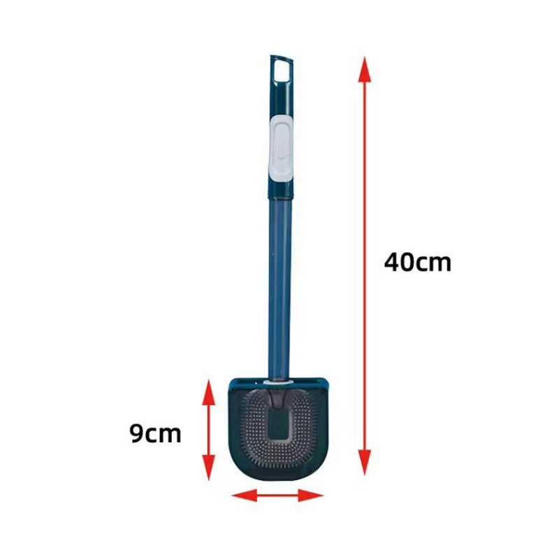 Perie de Toaleta, Kadeny, cu Recipient pentru Detergent, din Plastic+TPR, Montare fara Perforare, 40 x 9 cm, Verde