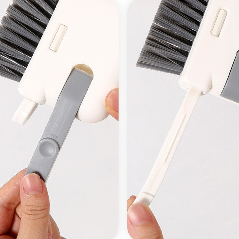 Perie Multifunctionala 3 in 1 de Curatare, Kaveny, pentru Bucatarie, Vesela, Geamuri, Cap Detasabil, 9x15x2.5 cm, Gri