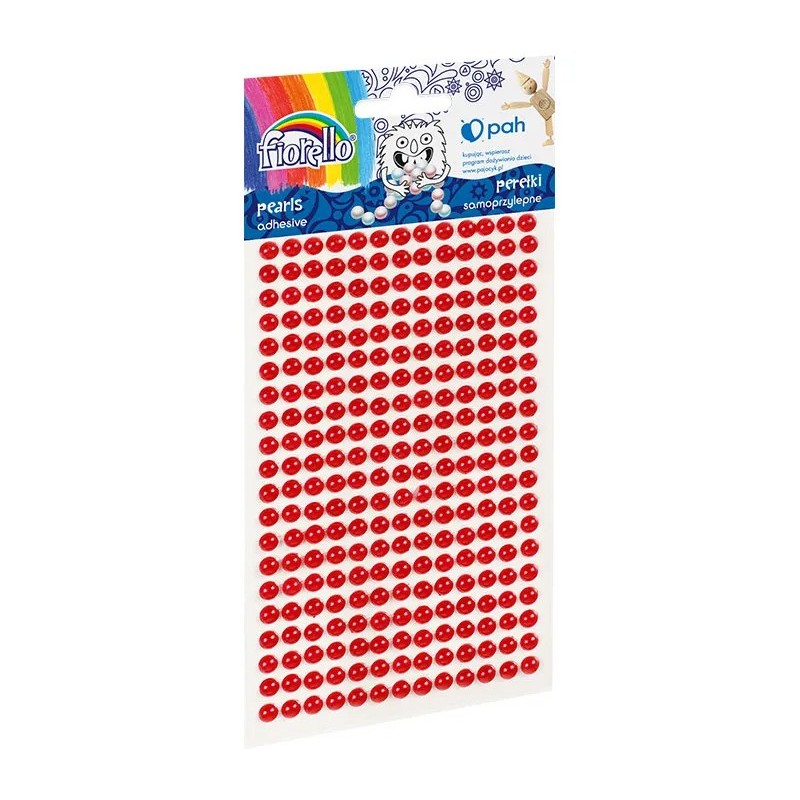 Accesorii creatie - perle plastic, rosu, 3mm, set 260 buc, Fiorello, GR-PS162-4 / 170-2577