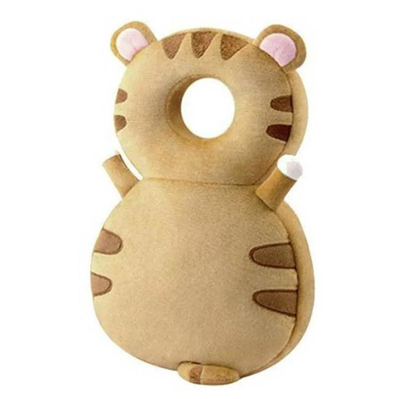 Perna tip Rucsac pentru Protectia Capului, Kaveny, Tetiera tip Tigru, pentru Bebelusi, 33x6x19 cm, 180 g, Maro