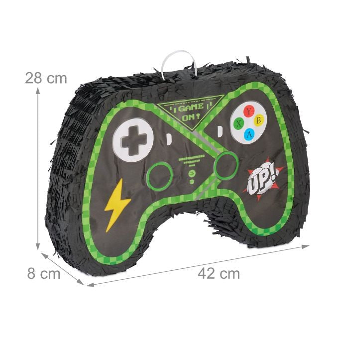 Pinata Controler Gamepad pentru Petrecere, Kaveny, din Hartie si Carton, Pinata pentru Petreceri, 42 x 28 x 8 cm, Negru