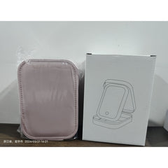 Portfard, Kadeny, Geanta Cosmetice, cu Oglinda LED, 3 Moduri de Lumina, Incarcare USB, Baterie 1200 mAh, pentru Organizarea Cosmeticelor, 4 Compartimente, Imitatie Piele, Roz, 16.5x11.5x6 cm