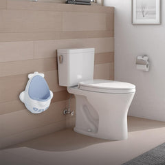 Pisoar pentru Baieti, Kadeny, 0-8 Ani, in Forma de Avion, Perie Inclusa, Montare pe Perete, Carlig Autoadeziv Inclus, 29 x 33.5 cm, Alb/Albastru