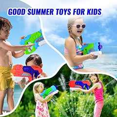 Pistol cu Apa pentru Copii, Rezervor, Pentru Piscina/Plaja, Kaveny, 6ani+,  Verde/Albastru, 550ML